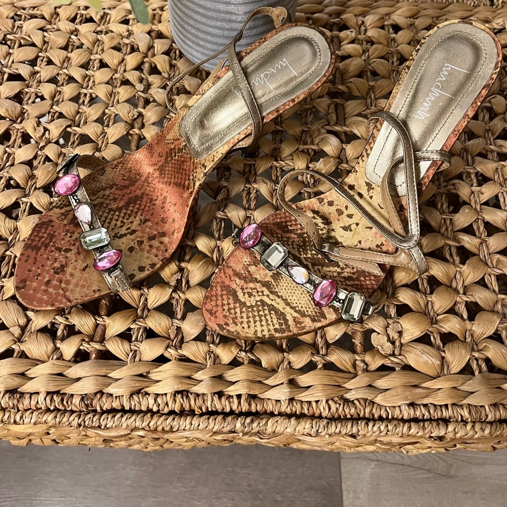 Luichiny and Gold Women's Sandals Size 10